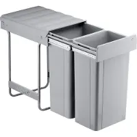 Wesco Big Bio Double Inbouw Prullenbak- 64 liter (2 x 32 liter).