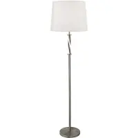 Searchlight Staande schemerlamp Vegas metaalgrijs met wit