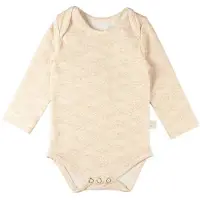 Yumi Baby romper Waves Hazelnut Bruin Jongens/Meisjes Stretchkatoen Ronde hals - maat 68