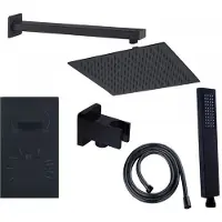 Mexen Cube DR02 inbouwdoucheset met douchekop 30 , zwart - 77502DR0230-70