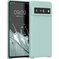 Kwmobile telefoonhoesje geschikt voor Google Pixel 6 Pro - Hoesje met siliconen coating - Smartphone case in mat mintgroen