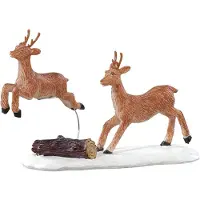 Lemax Vail Village Kerstdorpminiatuur Prancing Reindeer (rendieren) 4 X 11,8 X 7,7 Cm