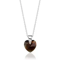Montebello Ketting Aella KHZ437 - Swarovski Hart - 925 Zilver Gerhod, - Ø10mm - 40cm