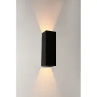 Artdelight led muurspot Vegas250 Up - Down 2x4w - 2700K - 25cm zwart