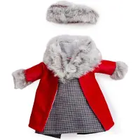 Berjuan Poppenkleding Fashion 35 Cm Textiel Rood/grijs 4-delig