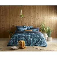 De Witte Lietaer Dekbedovertrek Musa Midnight Blue Percal-240 x 200 / 220 cm | Lits-Jumeaux