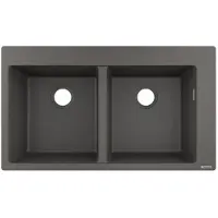 Hansgrohe Inbouwspoel 43316290 S510-F770, steingrijs, 370x370 mm, model S510-F770 SG