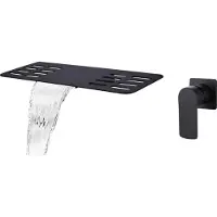 Best design Planchet Waterval A-Line Emotie Inbouw Mengkraan Mat Zwart
