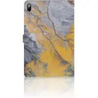 B2Ctelecom Samsung Galaxy Tab S7 FE | S7+ | S8+ Leuk Tablet hoesje Marble Blue Gold