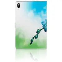 B2Ctelecom Samsung Galaxy Tab S7 FE | S7+ | S8+ Tablet Cover Orchidee Blauw - Cadeau voor je Moeder