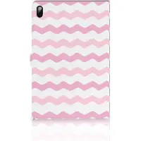 B2Ctelecom Samsung Galaxy Tab S7 FE | S7+ | S8+ Tablet Hoes Waves Roze