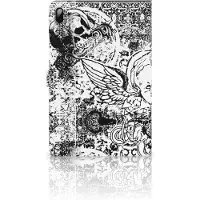 B2Ctelecom Tablettasje Samsung Galaxy Tab S7 FE | S7+ | S8+ Skulls Angel