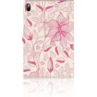 B2Ctelecom Samsung Galaxy Tab S7 FE | S7+ | S8+ Tablet Cover Pink Flowers