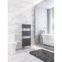 Eastbrook Tunstall dubbele handdoekradiator 50x80cm 620W antraciet