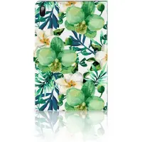 B2Ctelecom Samsung Galaxy Tab S7 FE | S7+ | S8+ Tablet Cover Orchidee Groen