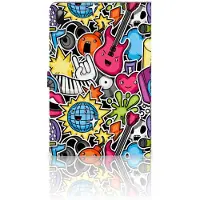 B2Ctelecom Samsung Galaxy Tab S7 FE | S7+ | S8+ Tablet Hoes met standaard Punk Rock