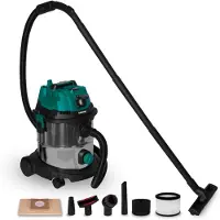 Vonroc Nat- en droogzuiger 1400W met 20L RVS tank en 6m stroomkabel
