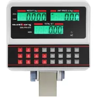 Usorteret Controle weegschaal - 100 kg / 10 g - 30 x 35 cm - 6 LCD hoge displays