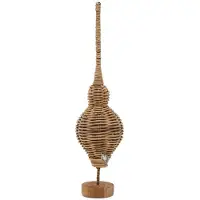 Rivièra Maison | Kerstpiek Christmas rotan naturel x35 cm kerstversiering | NADUVI