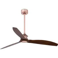 Faro Just Fan plafondventilator, Ø 128 cm, koper/walnoot , Just Fan, Hout, Woonkamer, Kunststof, Modern