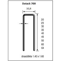 Dutack 11.1mm nieten | 50mm | 10.000 stuks - 5056044