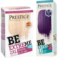 Prestige Semi-Permanente Paarse Haarverf Set – Bleach Kit Blondeerpoeder + Power Lilac Haarverf Paars – Voordeelverpakking 2 x 100ml