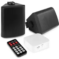 Power Dynamics Buitenspeakers - Bluetooth speakerset met 2 speakers voor buiten (5 inch) voor tuin, terras, etc. - Zwart