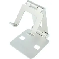 Valenta Aluminum Foldable Telefoon Standaard - Zilver - Telefoonhouder