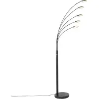 QAZQA Design vloerlamp zwart incl. LED 5-lichts - Sixties Trento