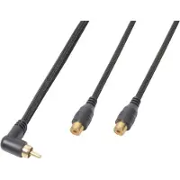 PD Connex Subwoofer/Tulp mono (m) haaks - Tulp stereo (v) audio adapter - 0,30 meter