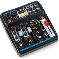 VONYX VMM-P500 mixer 4-kanaals met Bluetooth, DSP en mp3 speler