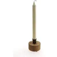 Cottoncounts - wooden candle holder - 8x8x7cm