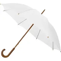Impliva paraplu Eco 102 cm bamboe/polyester wit/bruin
