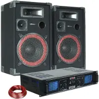 Max DJ PA Luidspreker en Versterker combinatie 700W met MP3 en USB