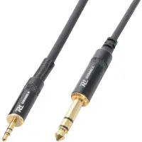 PD Connex 6,35mm Jack - 3,5mm Jack stereo audio kabel - 3 meter