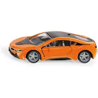 Siku 2348, BMW i8 LCI, oranje/zwart, metaal/kunststof, 1:50, deuren kunnen open, verwijderbare banden