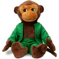 Peppi Pitkätossu Knuffels beige / chocoladebruin / groen / zwart