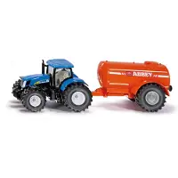 Siku 1945, New Holland tractor met éénas-drijfvat, schaal 1:50, metaal/kunststof,