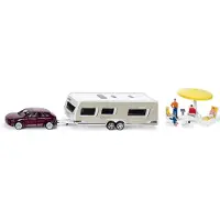 Siku 2542, Porsche Macan met Dethleffs caravan, schaal 1:55, metaal/kunststof