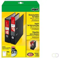 Sigel ordnerrug kaart A4 170g wit 20vel 5 stuks per blad MP