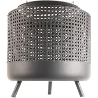 RedFire Vuurkorf Cesta 50cm met barbecuerooster staal - zwart
