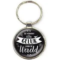 Miko Luxe Sleutelhanger - Geluk (zilver)
