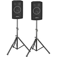 VONYX Set van twee 6 inch SkyTec SL6 speakers op standaards