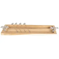 Clayre & Eef Serveerplank | 44*14*4 cm | Bruin | Hout | rechthoekig |