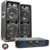 Skytec MAX28 met SPL1000 versterker - 1000W complete installatie