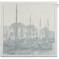 Knit Factory Haven Keukendoek - Ecru/Stone Green - 50x50 cm