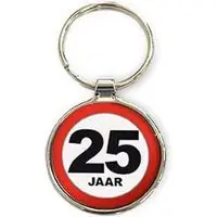 Miko Luxe Sleutelhanger - 25 Jaar (zilver)