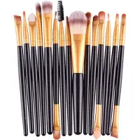HaverCo Make-up kwasten penselen borstel set 15 stuks / Verschillende maten