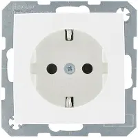 Berker S1 - Enkele wandcontactdoos inbouw geaard (wit)