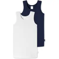 Schiesser Onderhemd navy / wit